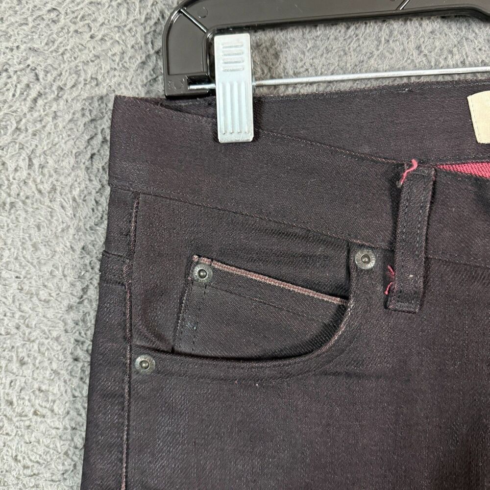Naked & Famous Jeans Mens 30x30 Black Super Skinny Guy Stretch Selvedge Denim - Picture 3 of 16